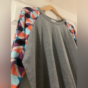 Grey Colorblock LulaRoe top